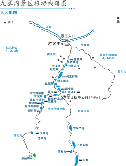 九寨沟旅游线路地图-九寨沟旅游线路地图高清